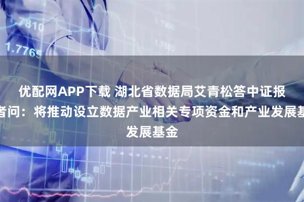 优配网APP下载 湖北省数据局艾青松答中证报记者问：将推动设立数据产业相关专项资金和产业发展基金